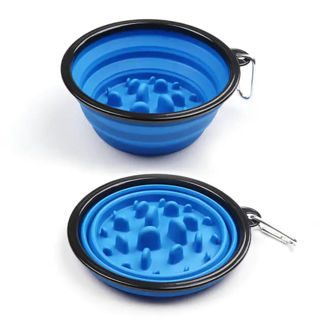 Portable Anti-Gulp Slow Feeder Dog Bowl - Ideal for Fast Eaters